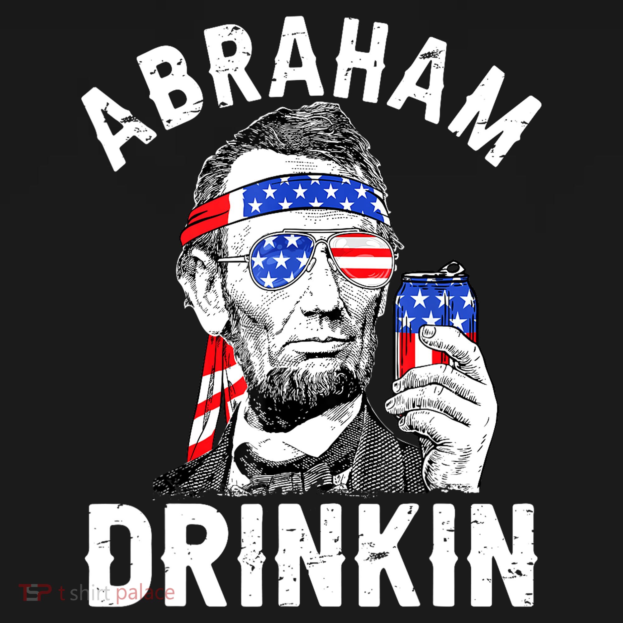 American Flag Abraham Drinking Merica Abe Lincoln Beer Lover Gift Women's Tank Top