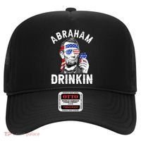 American Flag Abraham Drinking Merica Abe Lincoln Beer Lover Gift Hat thumb 0