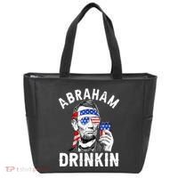 American Flag Abraham Drinking Merica Abe Lincoln Beer Lover Gift Tote Bag thumb 0