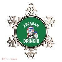 American Flag Abraham Drinking Merica Abe Lincoln Beer Lover Gift Ornament thumb 0