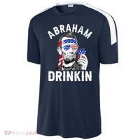 American Flag Abraham Drinking Merica Abe Lincoln Beer Lover Gift Sport-Tek Competitor United Soccer Jersey thumb 2