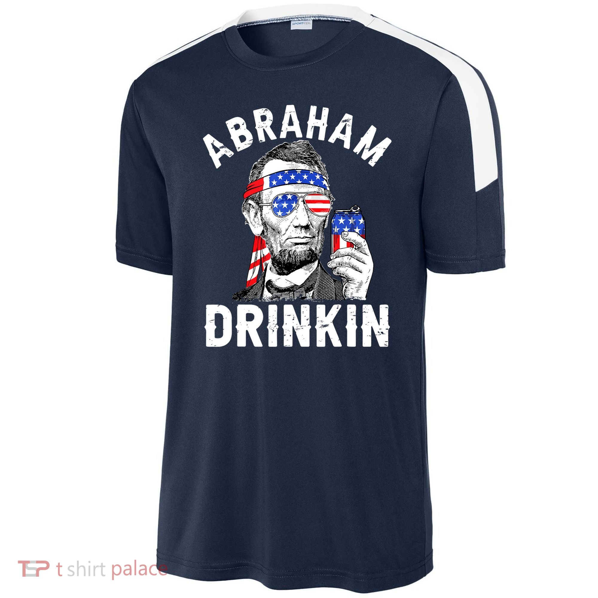 American Flag Abraham Drinking Merica Abe Lincoln Beer Lover Gift Sport-Tek Competitor United Soccer Jersey