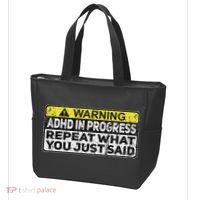 Adhd Funny Adhd In Progress Repeat What You Just Said Tote Bag thumb 3