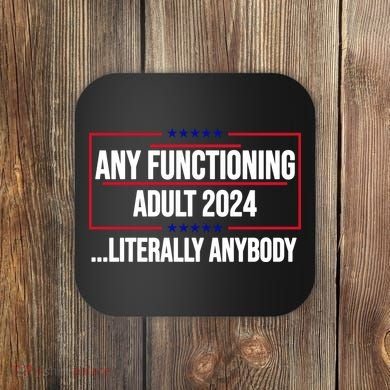 Any Functioning Adult 2024 Literally Anybody Funny Election Coaster