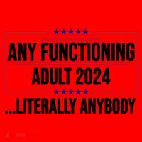 Any Functioning Adult 2024 Literally Anybody Funny Election Santa Hat thumb 1