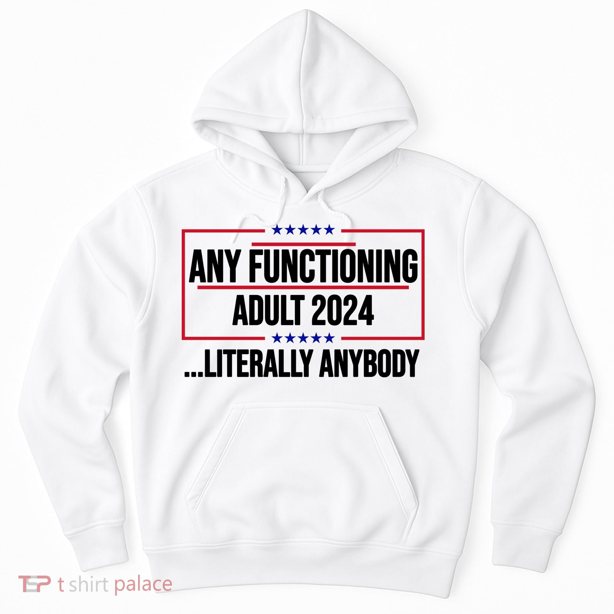Any Functioning Adult 2024 Literally Anybody Funny Election Hoodie