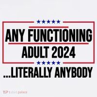 Any Functioning Adult 2024 Literally Anybody Funny Election Sweatshirt thumb 3