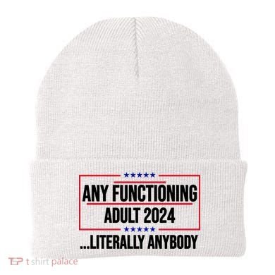 Any Functioning Adult 2024 Literally Anybody Funny Election Beanie
