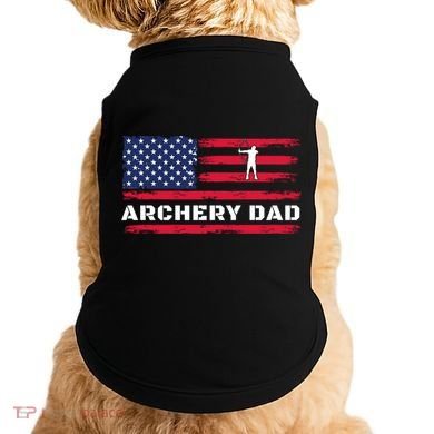 American Flag Archery Dad Father's Day Meaningful Gift Doggie Tank