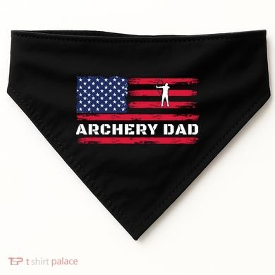American Flag Archery Dad Father's Day Meaningful Gift USA-Made Doggie Bandana