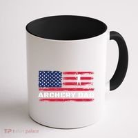 American Flag Archery Dad Father's Day Meaningful Gift Coffee Mug thumb 1