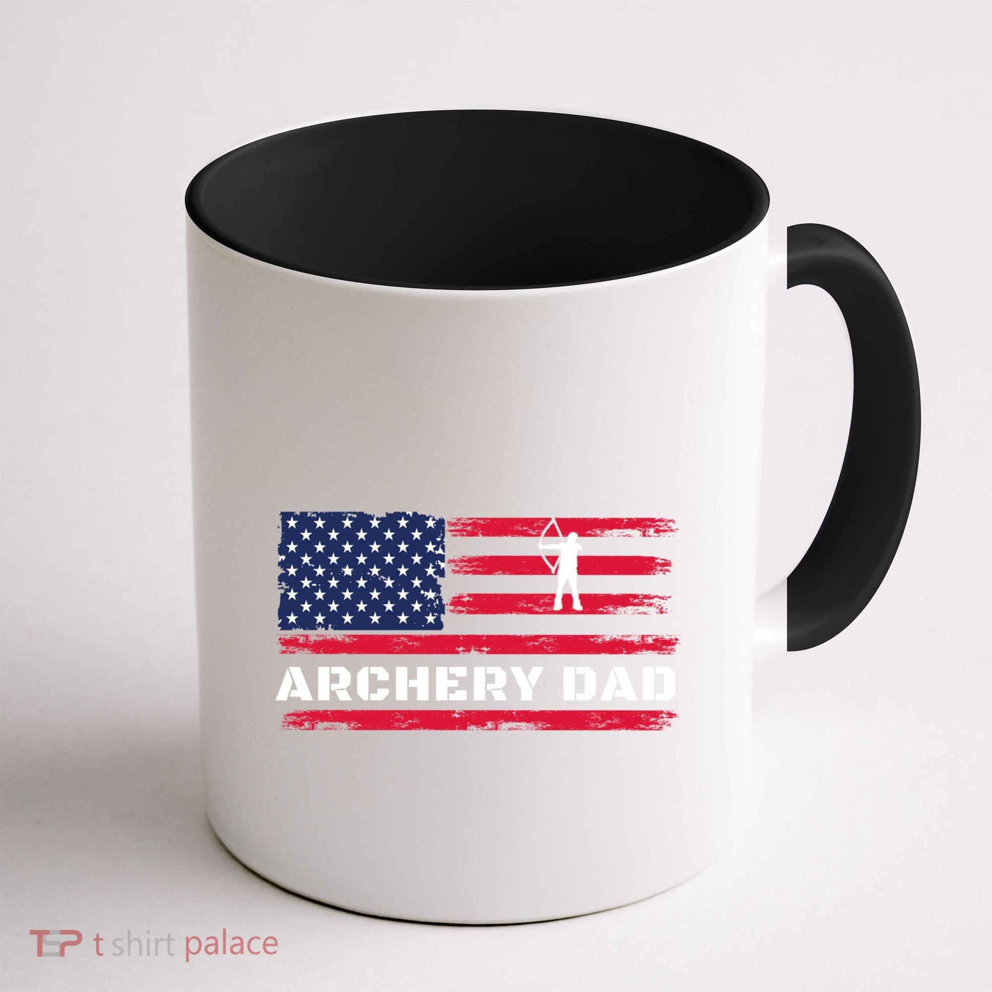 American Flag Archery Dad Father's Day Meaningful Gift Coffee Mug