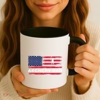 American Flag Archery Dad Father's Day Meaningful Gift Coffee Mug thumb 3