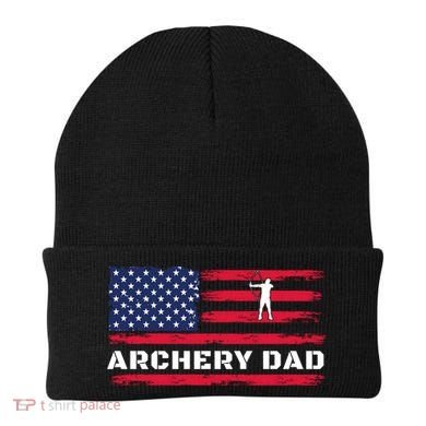 American Flag Archery Dad Father's Day Meaningful Gift Beanie
