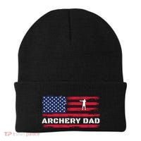American Flag Archery Dad Father's Day Meaningful Gift Beanie thumb 0