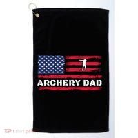 American Flag Archery Dad Father's Day Meaningful Gift Golf Towel thumb 0