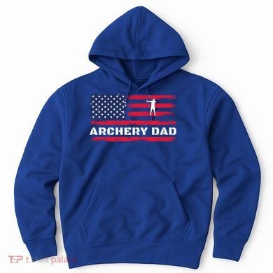 American Flag Archery Dad Father's Day Meaningful Gift Hoodie