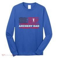 American Flag Archery Dad Father's Day Meaningful Gift Long Sleeve Shirt thumb 0