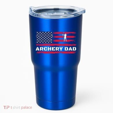 American Flag Archery Dad Father's Day Meaningful Gift Tumbler