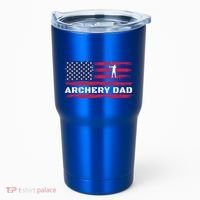 American Flag Archery Dad Father's Day Meaningful Gift Tumbler thumb 0