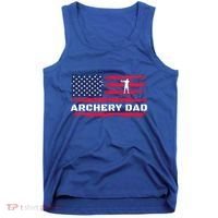 American Flag Archery Dad Father's Day Meaningful Gift Tank Top thumb 0
