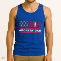 American Flag Archery Dad Father's Day Meaningful Gift Tank Top thumb 3