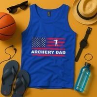 American Flag Archery Dad Father's Day Meaningful Gift Tank Top thumb 4