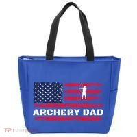 American Flag Archery Dad Father's Day Meaningful Gift Tote Bag thumb 0