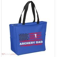 American Flag Archery Dad Father's Day Meaningful Gift Tote Bag thumb 2