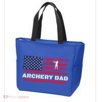 American Flag Archery Dad Father's Day Meaningful Gift Tote Bag thumb 3