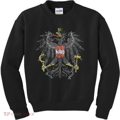 Austrian Flag Austria Coat Of Arms Vienna Eagle Kids Sweatshirt