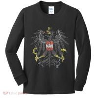 Austrian Flag Austria Coat Of Arms Vienna Eagle Kids Long Sleeve Shirt thumb 0