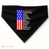 American Flag A Scout Is Trustworthy Friendly Courteous USA-Made Doggie Bandana thumb 0
