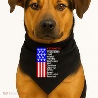 American Flag A Scout Is Trustworthy Friendly Courteous USA-Made Doggie Bandana thumb 1