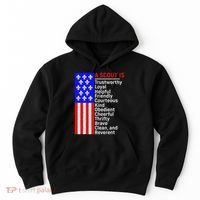 American Flag A Scout Is Trustworthy Friendly Courteous Hoodie thumb 0