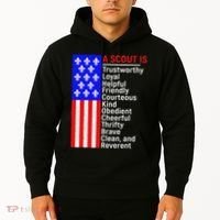 American Flag A Scout Is Trustworthy Friendly Courteous Hoodie thumb 2