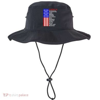 American Flag A Scout Is Trustworthy Friendly Courteous Bucket Hat