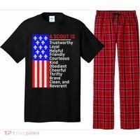 American Flag A Scout Is Trustworthy Friendly Courteous Pajama Set thumb 0