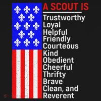 American Flag A Scout Is Trustworthy Friendly Courteous Women's Hoodie thumb 2