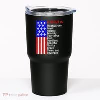 American Flag A Scout Is Trustworthy Friendly Courteous Tumbler thumb 0