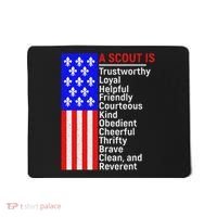American Flag A Scout Is Trustworthy Friendly Courteous Mousepad thumb 0