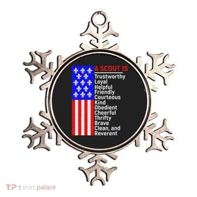 American Flag A Scout Is Trustworthy Friendly Courteous Ornament