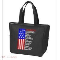 American Flag A Scout Is Trustworthy Friendly Courteous Tote Bag thumb 3