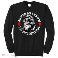As Far As I Know I'M Delightful Monkey Saying Quote Sweatshirt thumb 0