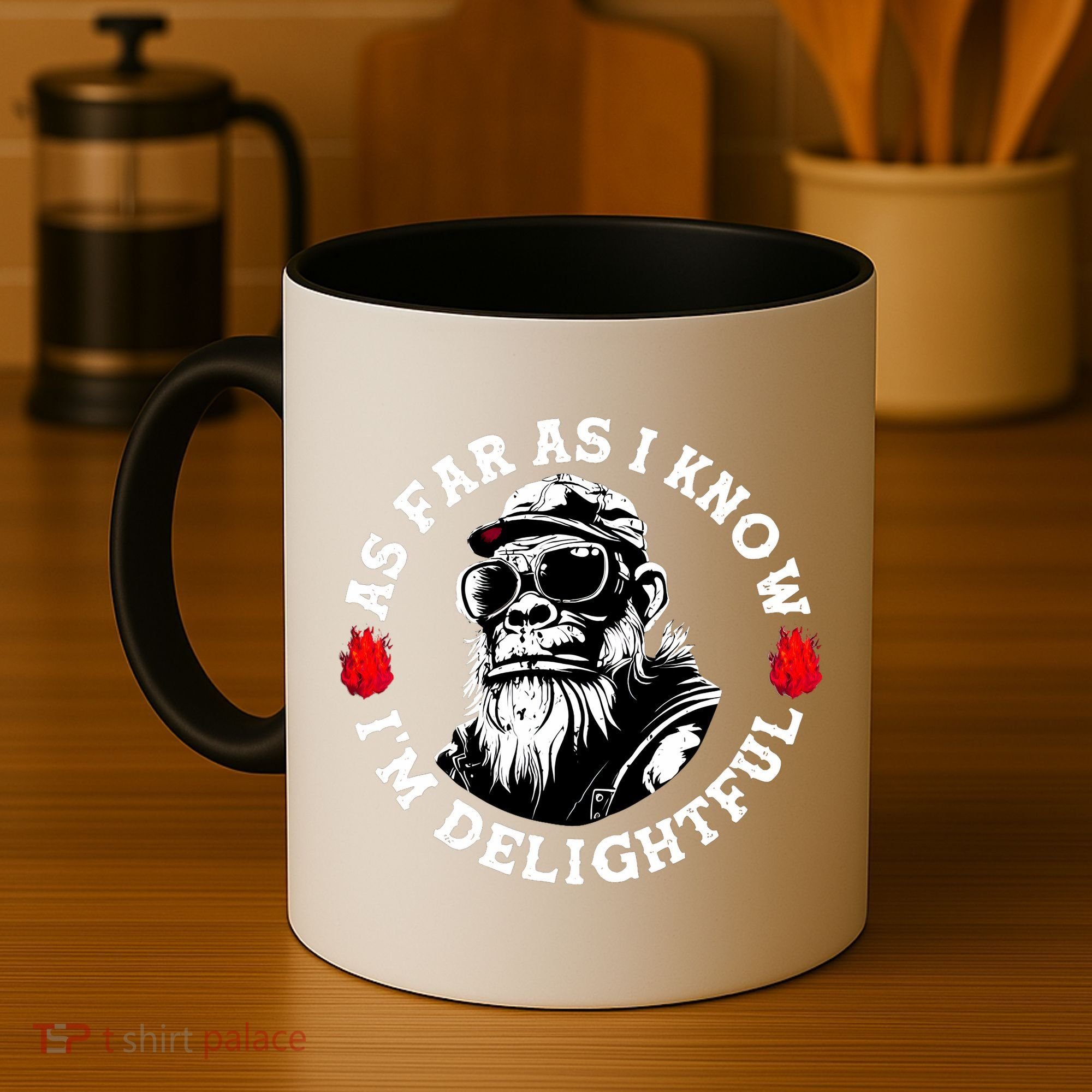 As Far As I Know I'M Delightful Monkey Saying Quote Coffee Mug