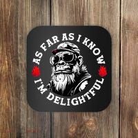 As Far As I Know I'M Delightful Monkey Saying Quote Coaster thumb 0