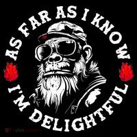As Far As I Know I'M Delightful Monkey Saying Quote Coaster thumb 2