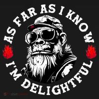 As Far As I Know I'M Delightful Monkey Saying Quote Pajama Set thumb 2