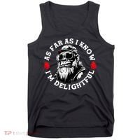 As Far As I Know I'M Delightful Monkey Saying Quote Tank Top thumb 0