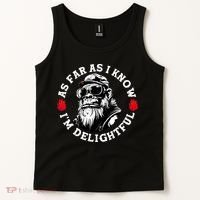 As Far As I Know I'M Delightful Monkey Saying Quote Tank Top thumb 2